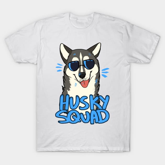 HUSKY SQUAD (gray) T-Shirt by mexicanine